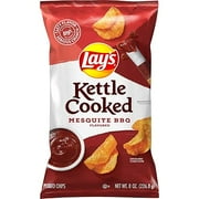 Lay's Kettle Cooked Mesquite Barbecue Flavored Potato Chips, 8 Oz