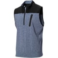 thumbnail image 5 of Tgw Men's Heather Colorblock Lightweight 1/4 Zip Golf Vest Navy 2Xl, 5 of 6