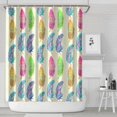 thumbnail image 2 of Vintage Earthy Boho Shower Curtain 72x84 Inches, Quick-Dry Polyester with Durable Plastic Rings, Tribal Design for Farmhouse Bathrooms, 2 of 5