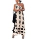 thumbnail image 1 of Vestido PRETTYGARDEN Maxi Floral Beige de un Hombro XXL, 1 of 8