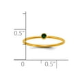 thumbnail image 2 of 1/20 14k Gold Filled Green Cubic Zirconia Bezel 1.0mm Stacking Ring Size 5 Ring for Women - .4 Grams, 2 of 2