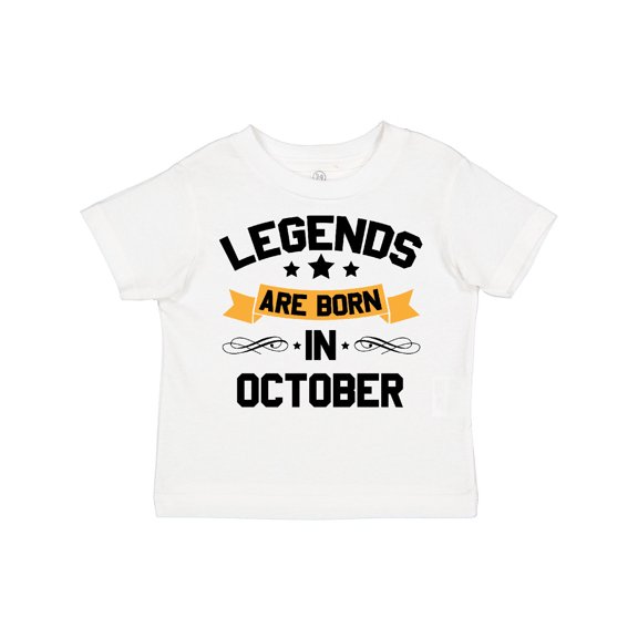 Inktastic Legends Are Born in October Boys or Girls Toddler T-Shirt