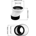 thumbnail image 2 of Connecteur de Bac Déporté de Toilette 50mm Connecteur de Tuyau en PVC, 2 of 5
