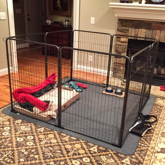 Aivituvin Dog Playpen Indoor Dog Pen Outdoor Puppy Fence 8 Panels Pet Playpen with Doors for Large/Medium/Small Dogs,8 Panels,31 Inch