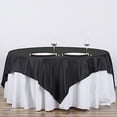 thumbnail image 3 of BalsaCircle 90" x 90" Black Square Polyester Table Overlays Wedding Party Tablecloth, 3 of 4