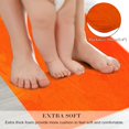 thumbnail image 2 of 2 Pieces Kitchen Rugs, Abstract Anti Fatigue Non Slip Foam Cushioned Orange Tangerine Graffiti Art Comfort Indoor Floor Mat Runner Rug Set for Laundry Office Sink Bathroom (17"x48"+17"x24"), 2 of 4