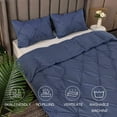 thumbnail image 4 of UlikTree Solid Duvet Cover - Soft Floral Pinch Comforter Covers with 2 Shams for All Seasons, 4 of 7