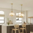 thumbnail image 2 of FINE MAKER Bohemian style chandelier, semi-recessed chandelier, antique country style chandelier for bedroom, nursery, corridor, hallway, dining Room, 2 of 13