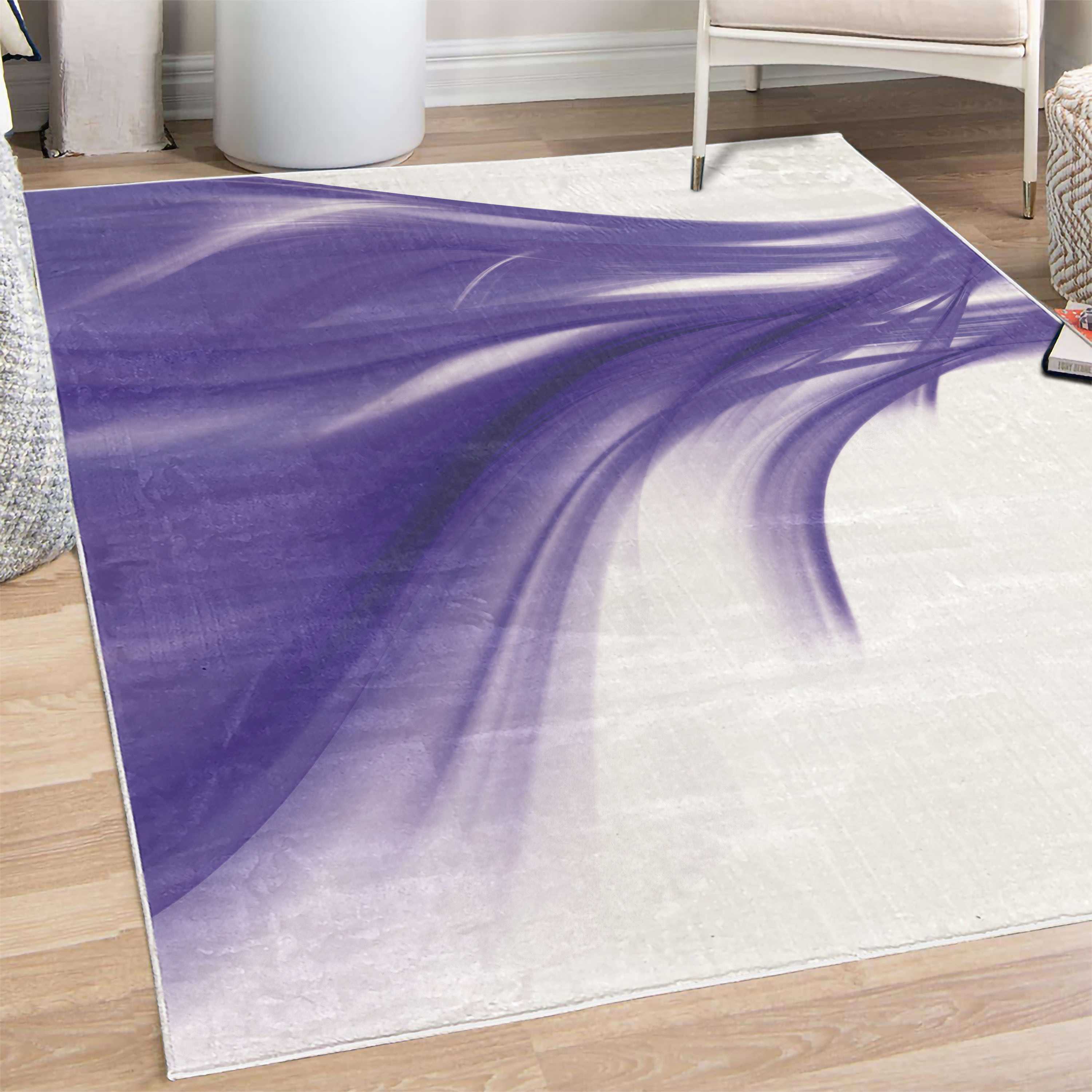 Subtle Abstract Pattern On Rug Abstract Decorative Rug, Modern Contemporary Abstract Smooth Lines ...