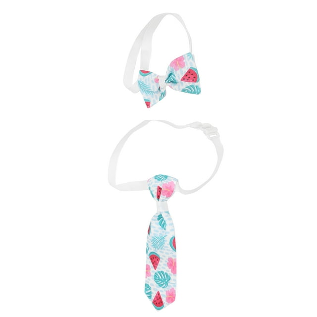 Pet Ties Set, Made Of Polyester Not Easy To Fade And Deform Pet Bow Ties Durable Anti-wrinkle For Parties For Special Conditions For Cats For Pets Watermelon Print