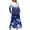 Blue, variant on COSFO Christmas Womens Dresses Crew Neck Blue Casual Long Sleeve Midi Dresses A-Line Flowy Dress