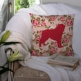 thumbnail image 3 of Tibetial Mastiff Shabby Chic Pink Roses Fabric Decorative Pillow, 3 of 4