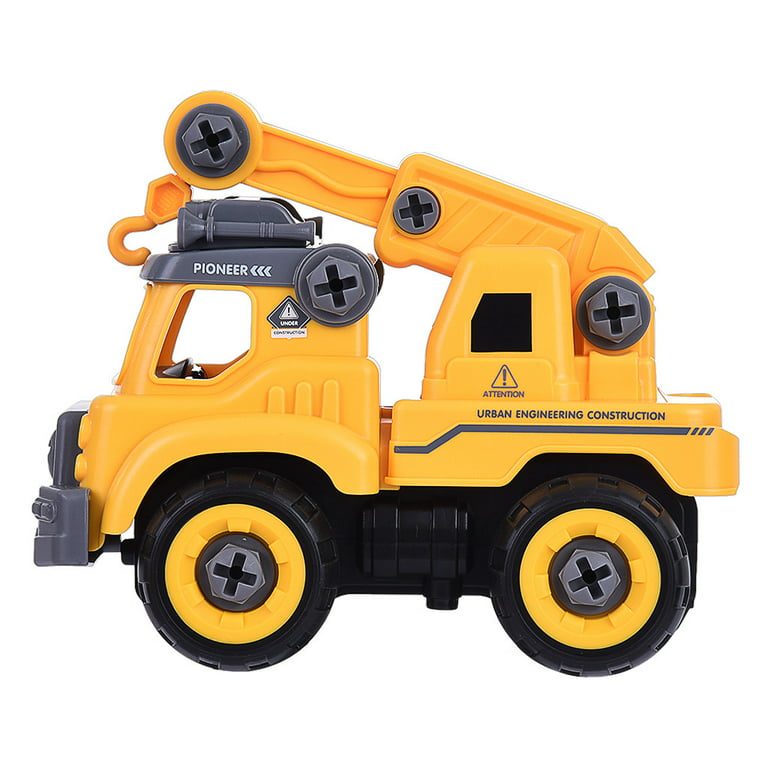 Guzom Baby & Toddler Toys Gift- DIY Crane Take Apart Toys-Electric  Drill-Converts To Remote Control Car 