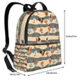thumbnail image 4 of Lsque Funny Chicken Pattern Backpack – School Travel Canvas Daypack with Ergonomic Padded Straps, Multiple Compartments & Leather Handle, 4 of 5