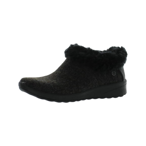 Bzees Womens Golden Go Faux Fur Slip On Ankle Boots