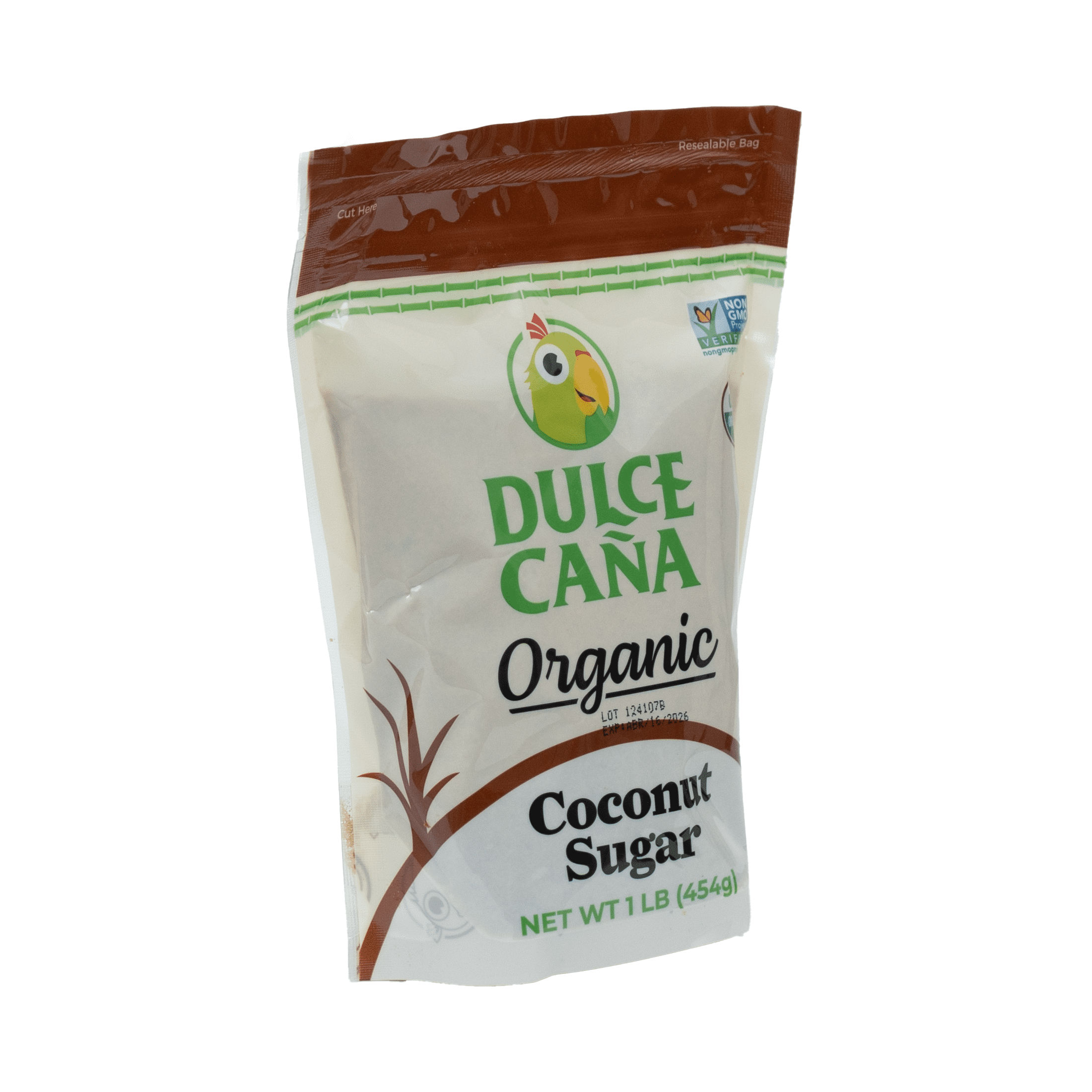 Dulce Caña Organic Coco Sugar, Non Gmo, 1pd (454g),Plastic Bag