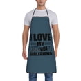 thumbnail image 5 of I Love My Psychotic Girlfriend Apron, Inspirational Gifts for Men Women, Funny Apron, Chef Bib with Pockets, Waterproof Work Apron for BBQ Kitchen Crafting Gardening, 5 of 9