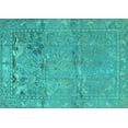 thumbnail image 1 of Ahgly Company Machine Washable Indoor Rectangle Animal Turquoise Blue Traditional Area Rugs, 2' x 3', 1 of 4