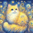 thumbnail image 1 of (A8994) Resina Con Gato Amarillo Serie Animal 40x40CM, 1 of 9