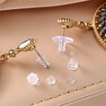 thumbnail image 4 of NOGIS 6 Styles Silicone Earring Backs for Studs, 600 Pcs Clear Soft Earring Backings Hypoallergenic Plastic Rubber Earring Clutch Stoppers Replacement Kits for Fish Hook Earring Studs Hoops（A）, 4 of 7