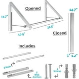 Stock Your Home Retractable Clothes Rack- Wall Mounted, 2 Racks, Sliver ...