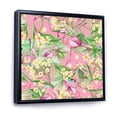 thumbnail image 3 of Designart 'Yellow Flowers, Tropical Foliage With Flamingo III' Modern Framed Canvas Wall Art Print, 3 of 5