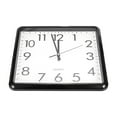 thumbnail image 3 of Uxcell 13x12 inch Wall Clock Quartz Battery Operated Silent Non-Ticking Rectangle Wall Clocks Black, 3 of 6