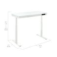 thumbnail image 5 of Seville Classics airLIFT® Electric Height Adjustable Desk with Tempered Glass Top, USB Charging Ergonomic Sit Stand Modern Home Office Workstation, 47.5" x 24" Pull Out Drawer, White, 5 of 20