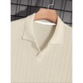 thumbnail image 3 of Men's Performance Jacquard Knit Polo Shirt, Short Sleeve, Easy Care, Collared, Regular Fit, Solid Color, 3 of 10
