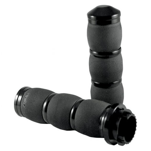 Avon Grips Black Anodized Standard Air Cushion Heated Grips Pair for Indian 2015 - 2019 Scout Models IN-S-AIR-90A-H