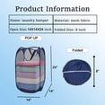 thumbnail image 4 of Cesto para ropa sucia, plegable, desplegable, paquete de 2 (beige+azul), 4 of 7