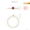 thumbnail image 6 of ANGARA Natural Bezel-Set Solitaire Square Ruby Stackable Engagement Ring in 14K Rose Gold for Women (Size-3mm) | July Birthstone, Birthday, Anniversary, Jewelry Gift for Women | Natural Ruby Ring, 6 of 10