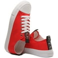 thumbnail image 4 of Guess Ederla Women's Low Top Lace Up Cotton Fabric Casual Sneakers In Red Size 10, 4 of 6