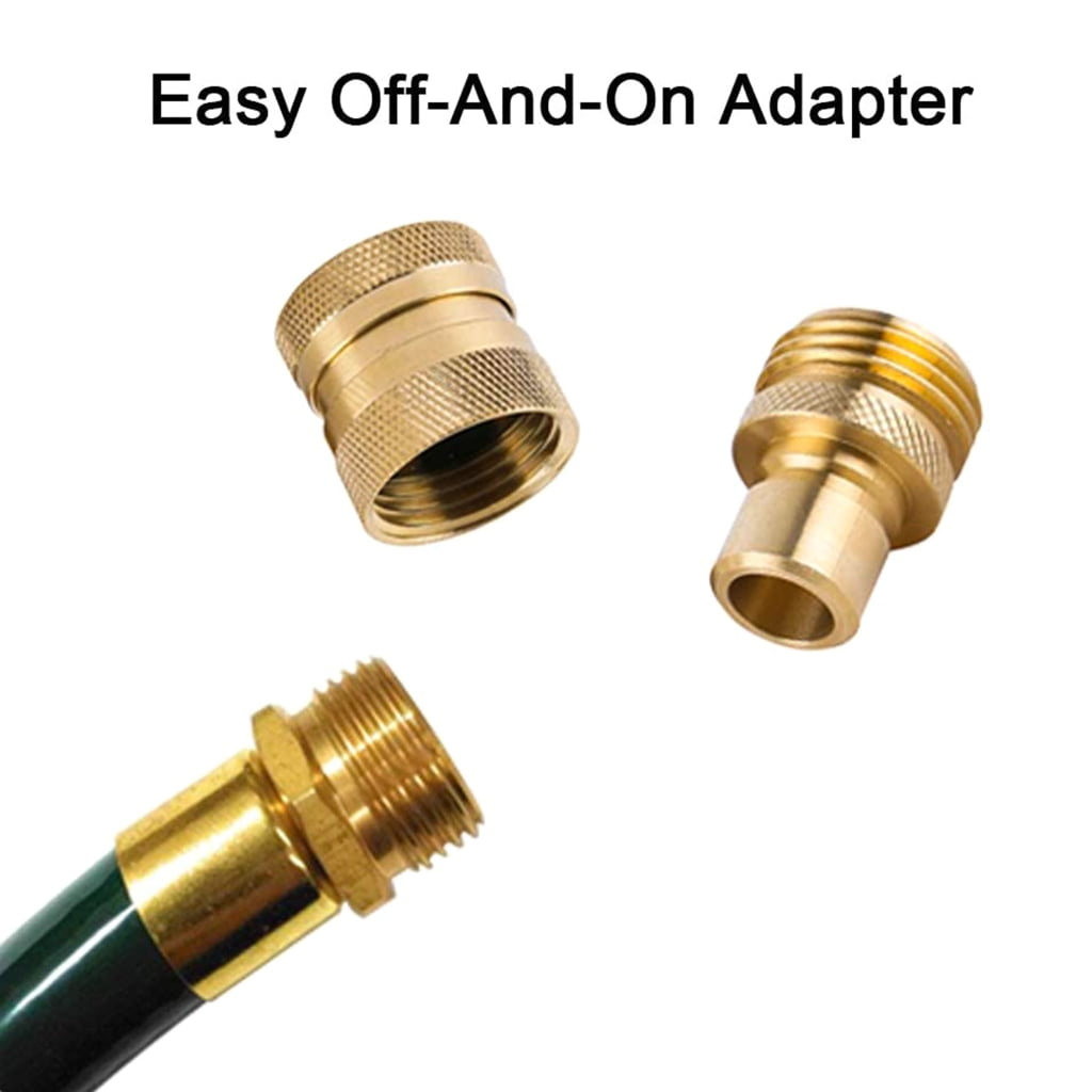 JZROCKER Garden Hose Quick Connector Fittings 3/4" GHT Adapters 3 Female Coupler 6 Male