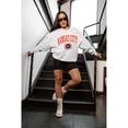 thumbnail image 6 of Women's Gameday Couture  Ash Kansas City Chiefs Traditional Logo Oversized Premium Fleece Pullover Sweatshirt, 6 of 7