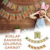 Ageoiene Banners Colorful Bunny White Bunny Rabbit Carrot Pattern Various Types Easter