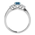 thumbnail image 4 of AoneJewelry 0.75 Carat Blue & White Diamond Seven Stone Engagement Ring In 10K White Gold, 4 of 5