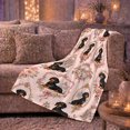 thumbnail image 6 of Dachshund Dog Portrait Collage Roses, Festive Pet Portrait Pattern, Warm Flannel Blanket for Living Room and Reading Nook, Dog Lovers Christmas Gift, Pet Lover Home Decor, 6 of 9
