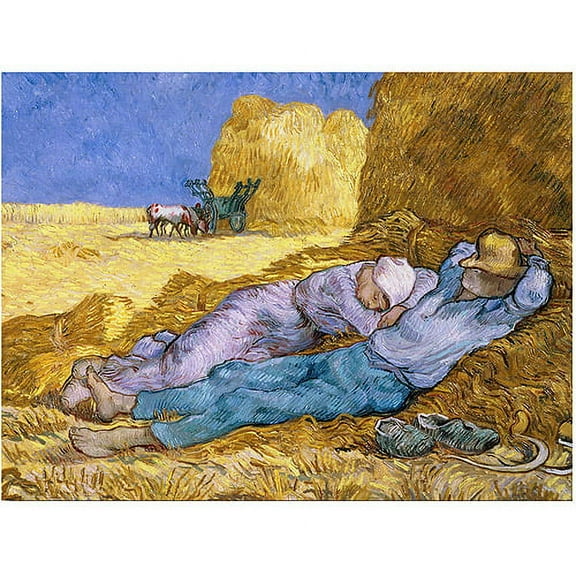 Trademark Fine Art "Siesta, After Mille, 1890" Canvas Art by Vincent van Gogh