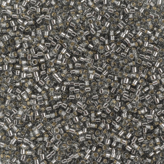 Miyuki Delica 11/0 - Grey Silver Lined DB0048 - 50gms Bag of Japanese Glass Beads