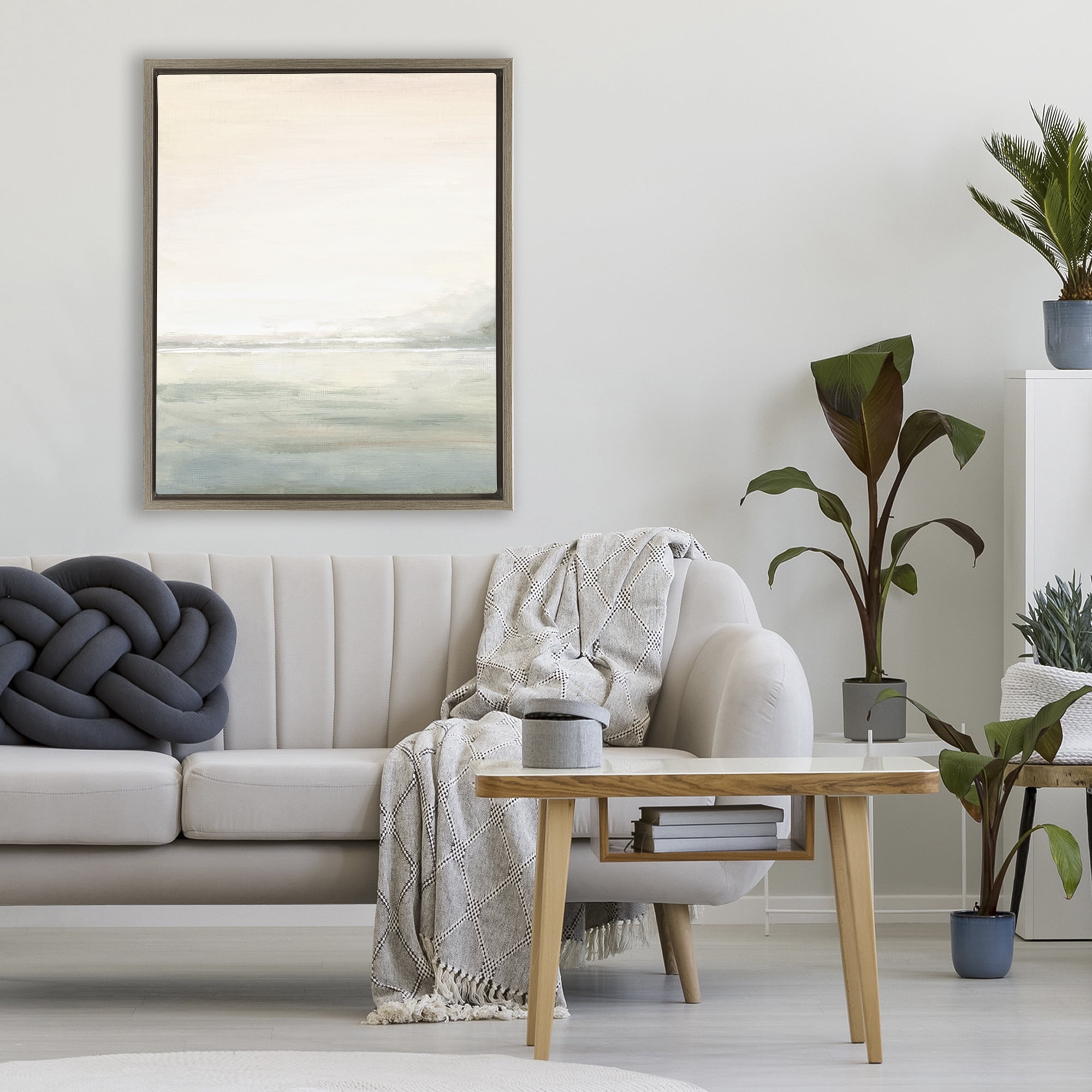 Stupell Industries Light Fog Atmosphere Brown Framed Floater Canvas Wall Art, design by Patricia Pinto