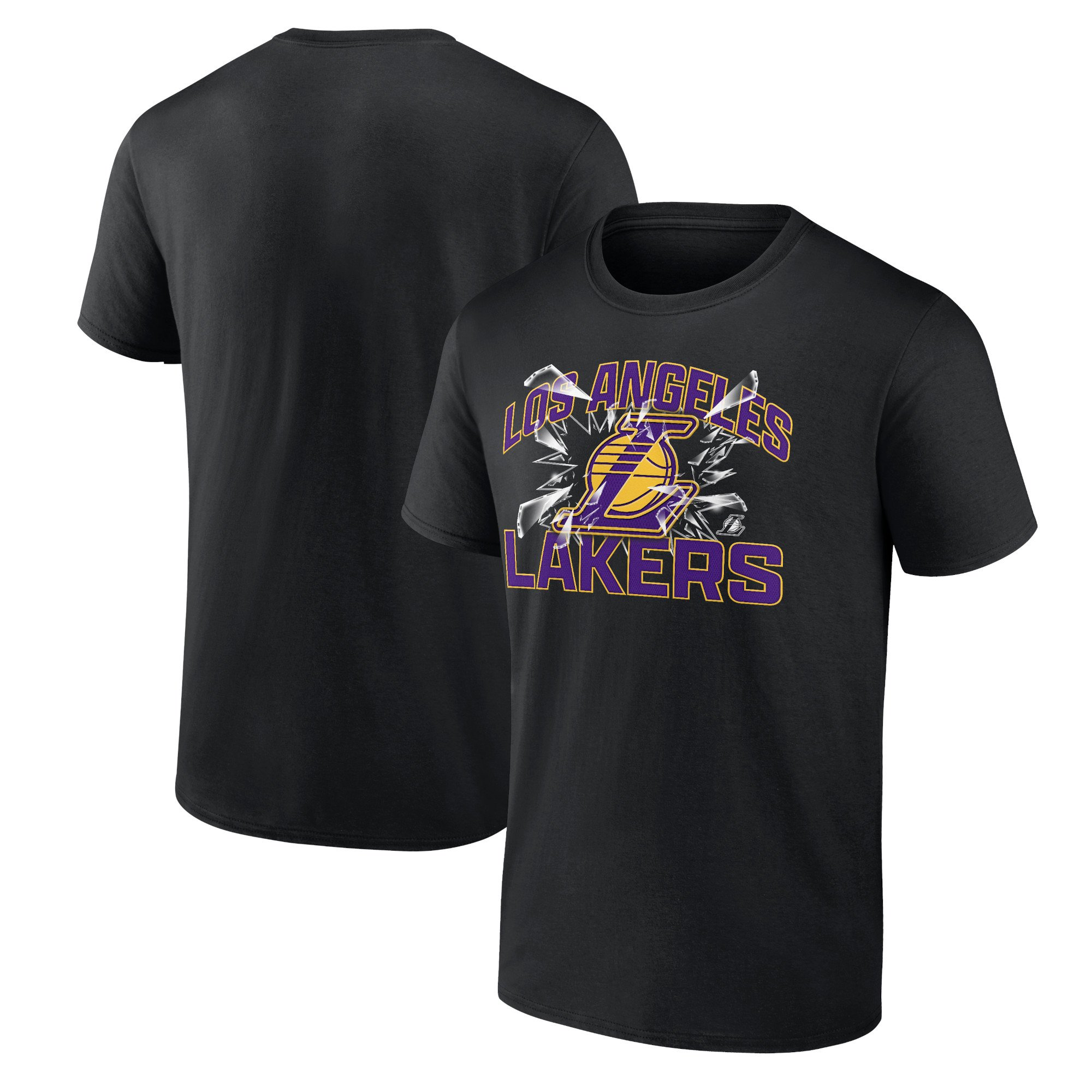 Men's Black Los Angeles Lakers Shattered T-Shirt