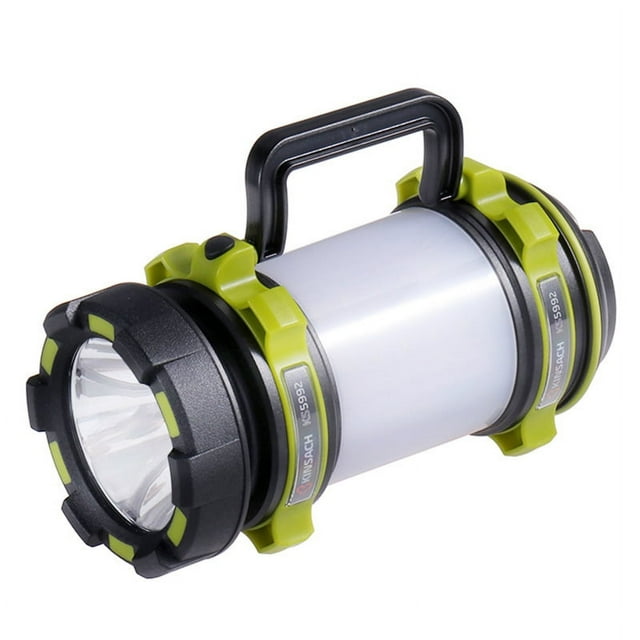 Kinsach LED Camping Lantern Rechargeable, Brightest Flashlight with 500LM, 6 Light Modes, 2600mAh Power Bank,