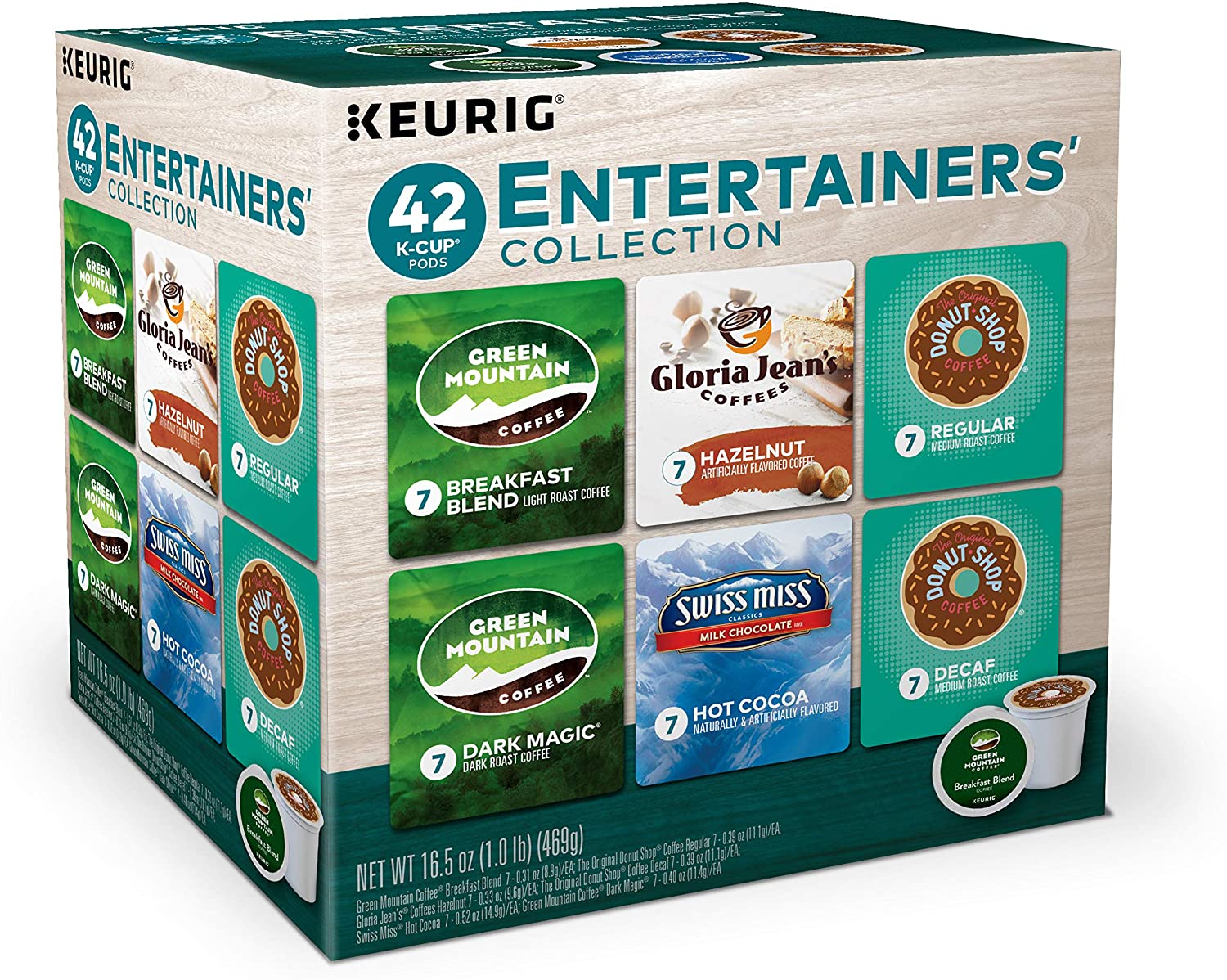 Keurig Green Mountain 121654 42CT Entertainer KCup Coffee Pods, 42Count, White
