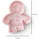 thumbnail image 3 of Cortador de Galletas Navideño, Molde de Plástico Rosa para Galletas de Jengibre Sin Piernitas, 10 x 7 cm, Diseño Festivo con Detalles Decorativos, 3 of 4