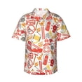 thumbnail image 2 of Goofa Firefighter Icons Hawaiian Shirt for Men, Unisex Summer Beach Casual Short Sleeve Button Down Shirts,Aloha Tropical Floral print shirt-Small, 2 of 9