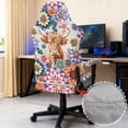 thumbnail image 3 of Uorisanigo Boho Mandala Gaming Chair Covers Slipcovers Highland Cow Racing Gaming Chair Protector with Armrest Cover Washable Rotating Armchair Covers for Office, 3 of 8