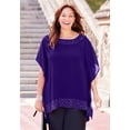 thumbnail image 5 of Catherines Women's Plus Size Embellished Poncho, 5 of 6
