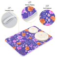 thumbnail image 3 of Yayeee Dish Drying Mat for Kitchen Counter 18"x24" Microfiber Absorbent Pad, Purple Wildflowers Pattern, 3 of 7