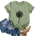 thumbnail image 1 of GZWYHT Grande Vente! T-Shirts pour Femmes, T-Shirts Chemises, Chemises Décontractées pour Femmes à Imprimé Tournesol Col Rond Manches Courtes Hauts Tee Tunique Blouse, T-Shirts Graphiques, Hauts d'Été pour Femmes Vert G, 1 of 5